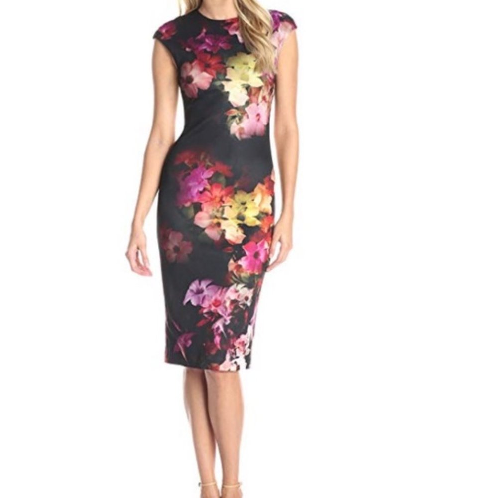 Ted Baker Cascading Floral Dress - SZ 1